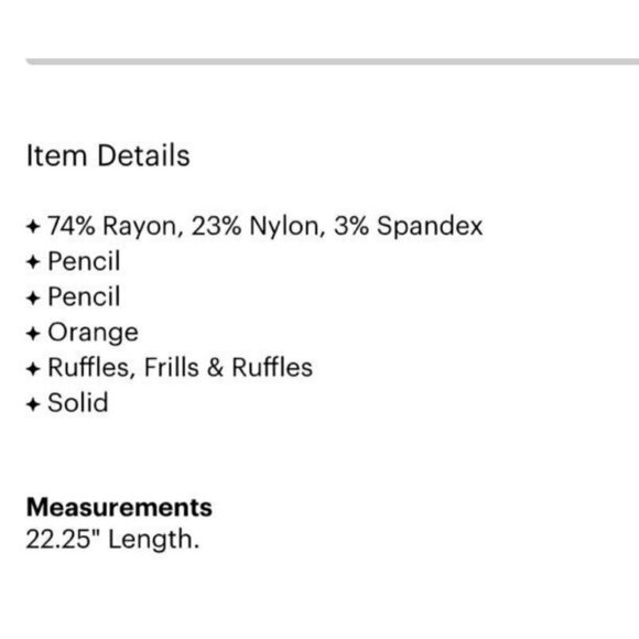 CAbi Overlay Pencil Skirt Sz 4 Turmeric Orange Knee Length Womens Style 3099 NWT - Picture 7 of 7